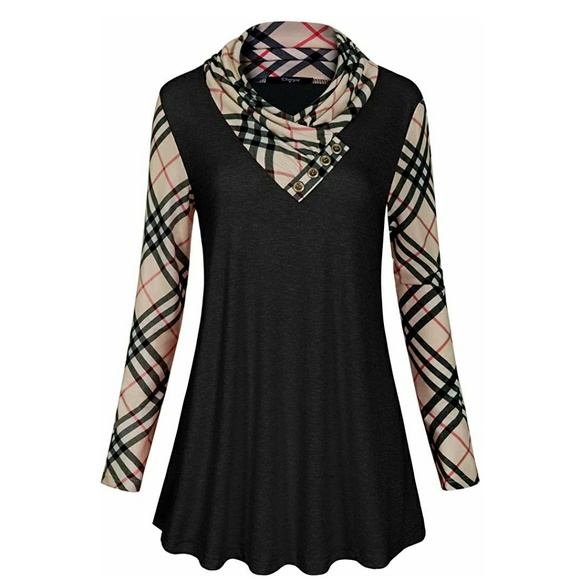 Tops - Long sleeve cowl neck casual tunic top size S